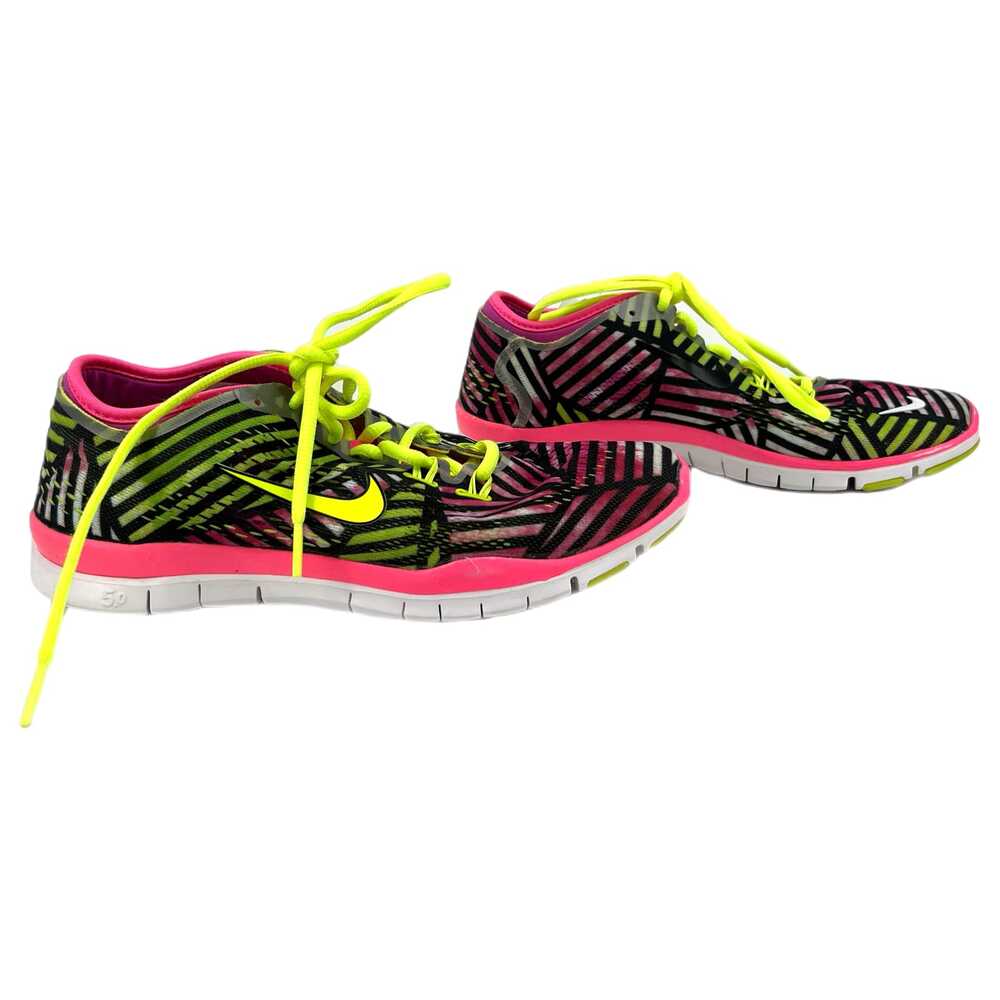 Nike Pink/Green Free TR Fit 4 Athletic Sneakers | Size 8.5